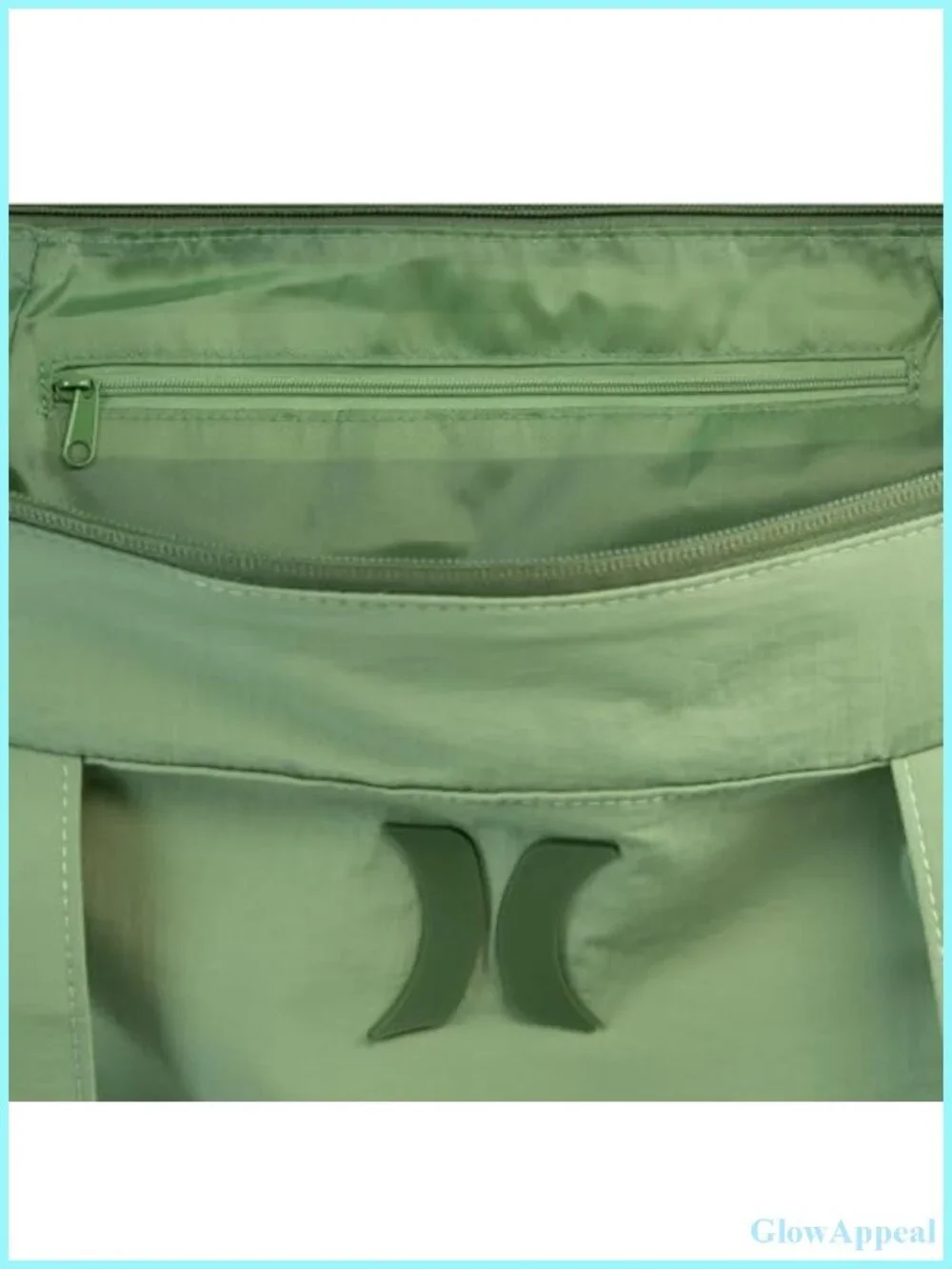 Nylon Tote Bag with Adjustable Crossbody Strap and Zipper Closure